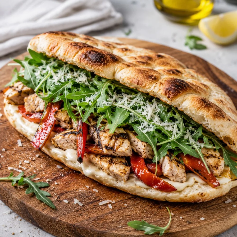 Chicken Bacon Pizza Sandwich